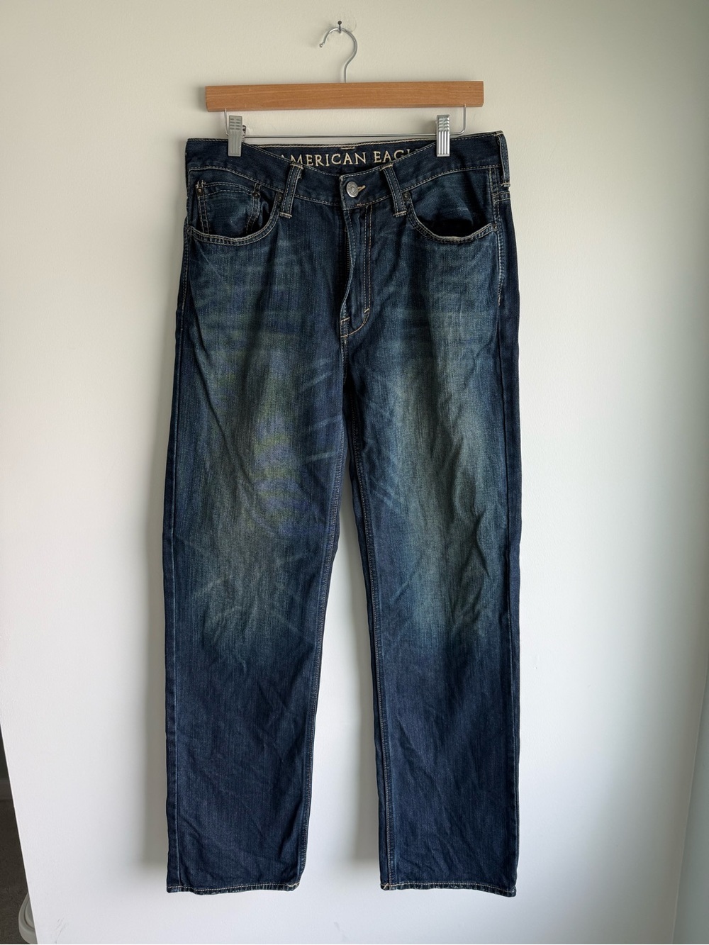 Vintage American Eagle Low Loose Jeans Mens 30x34 Y2K Baggy Denim